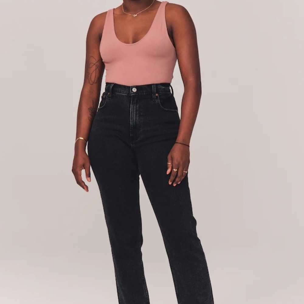 Abercrombie & Fitch ultra high rise ankle straight jeans